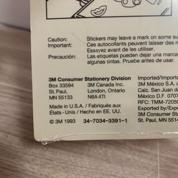 Vintage 1993 Disney 3M Mickey Mouse Sticker Sheet NOS - Picture 4 of 4